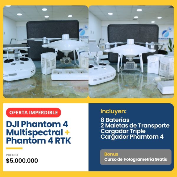 Pack DJI Phantom 4 Multispectral + Phantom 4 RTK